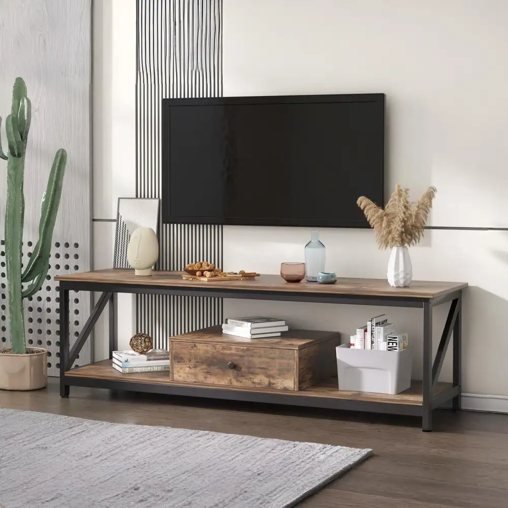 Steel Frame Efficient Storage TV Storage Console