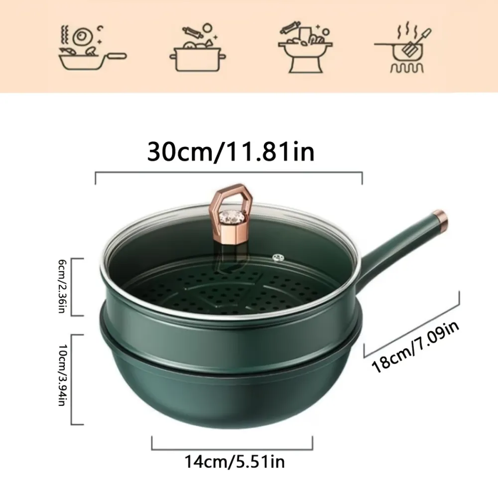 2-Tier Non-Stick Stew & Steam Pot