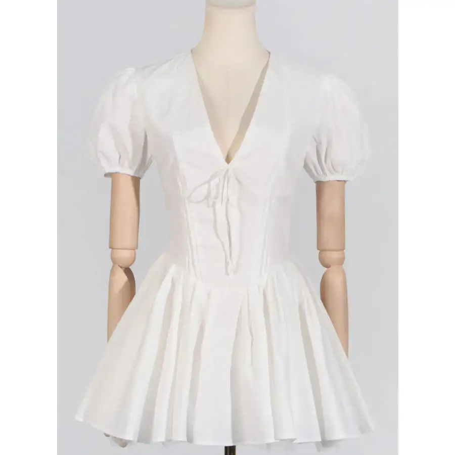 Ruffle Tiered Puff Sleeve Mini Dress