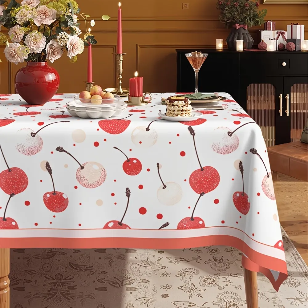 Cherry Print Tablecloth