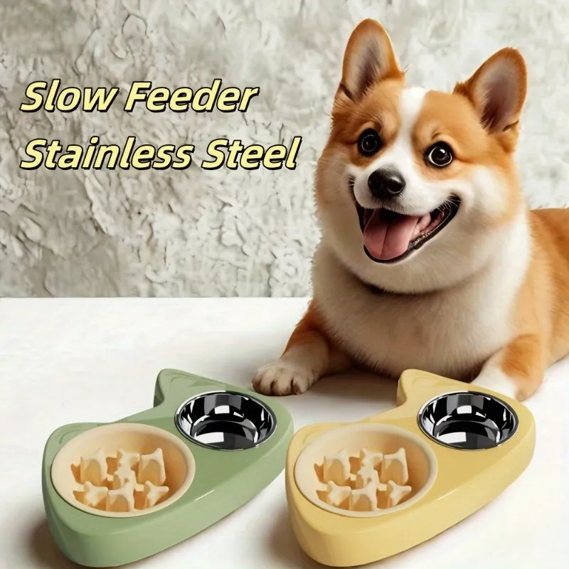 Dog Dual Slow Feeder Bowl