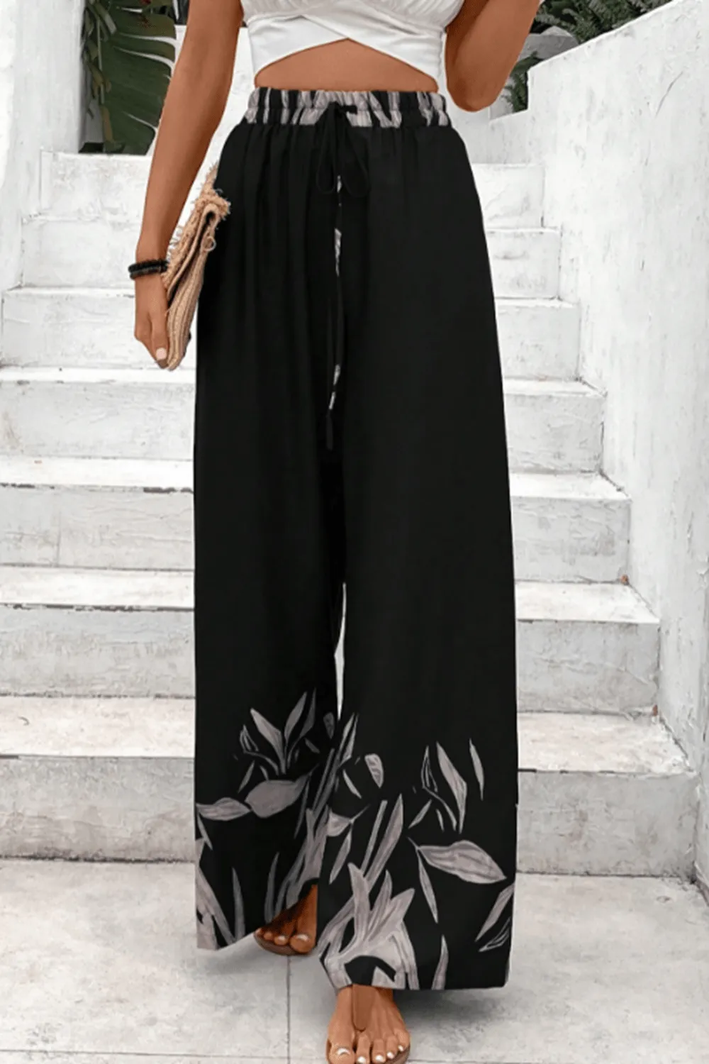 High Waist Drawstring Pants