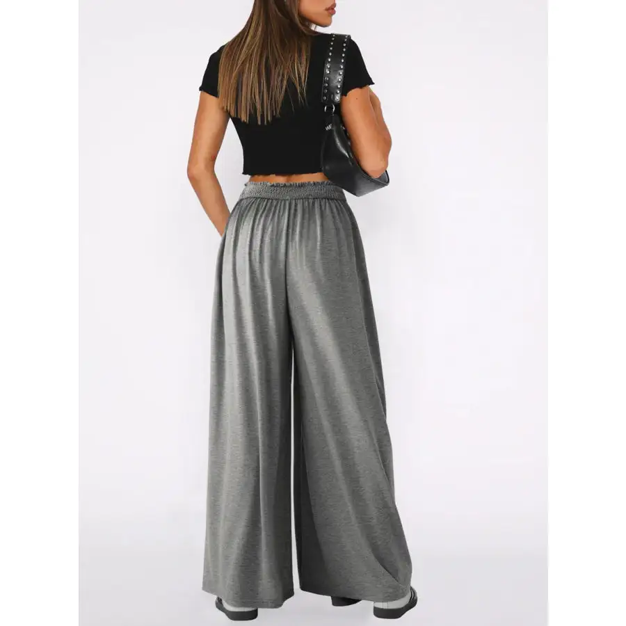 Relaxed High Waist Wide Leg Pants