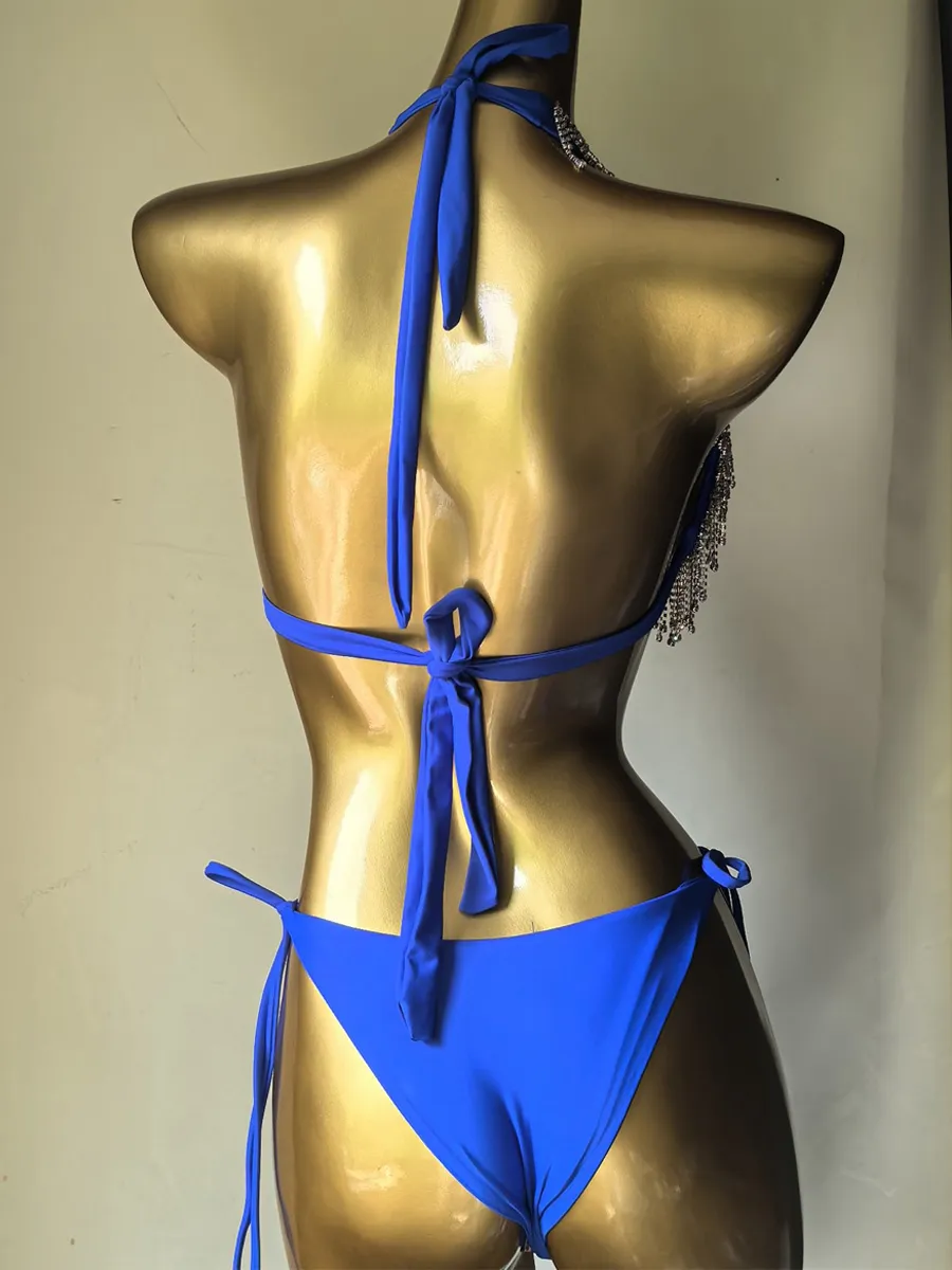 Alessia Rhinestone Tassel Bikini