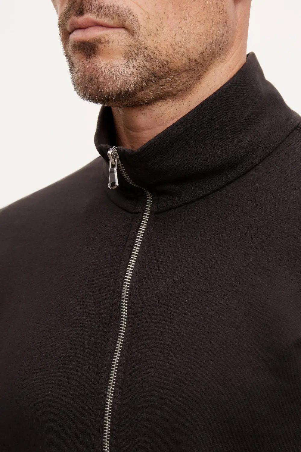Men's Stylish Half Collar Knit Coat