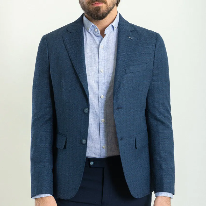 Clean Cut Slim Fit Plaid Blazer