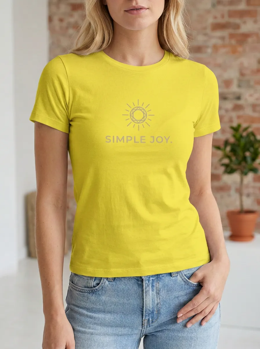 Women's Simple Joy Sun Geometric Printed T-shirt