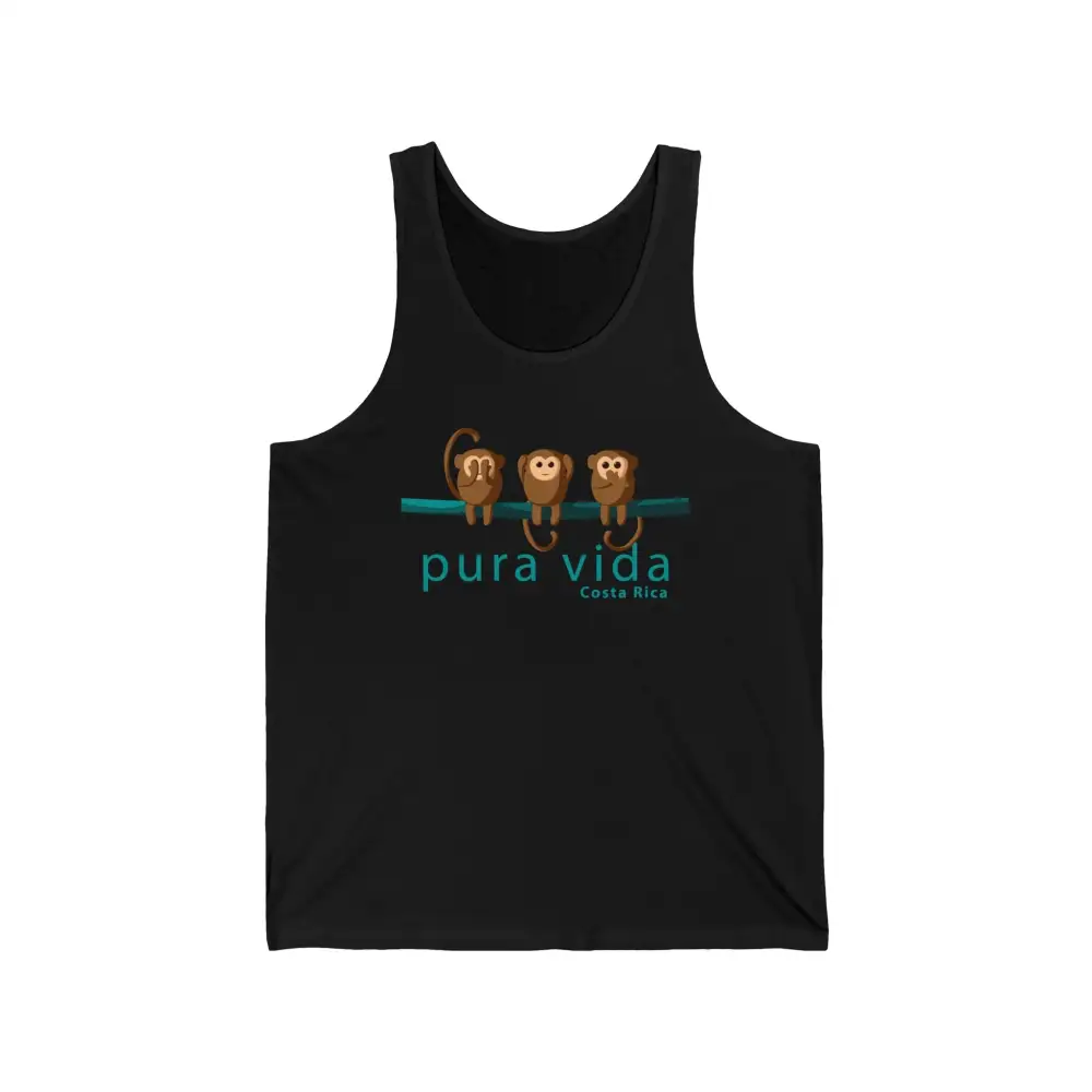 Tropical Monkey Graphic Sleeveless Tank Top