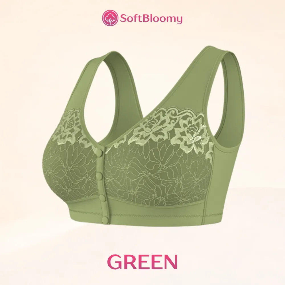 Easy-On Front Closure Cotton Comfort Shaping Bra for Seniors