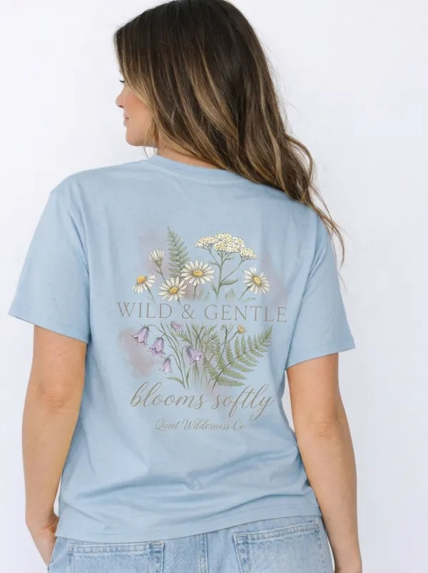 Women's Nature Lover Wildflower Bouquet Printed T-shirt