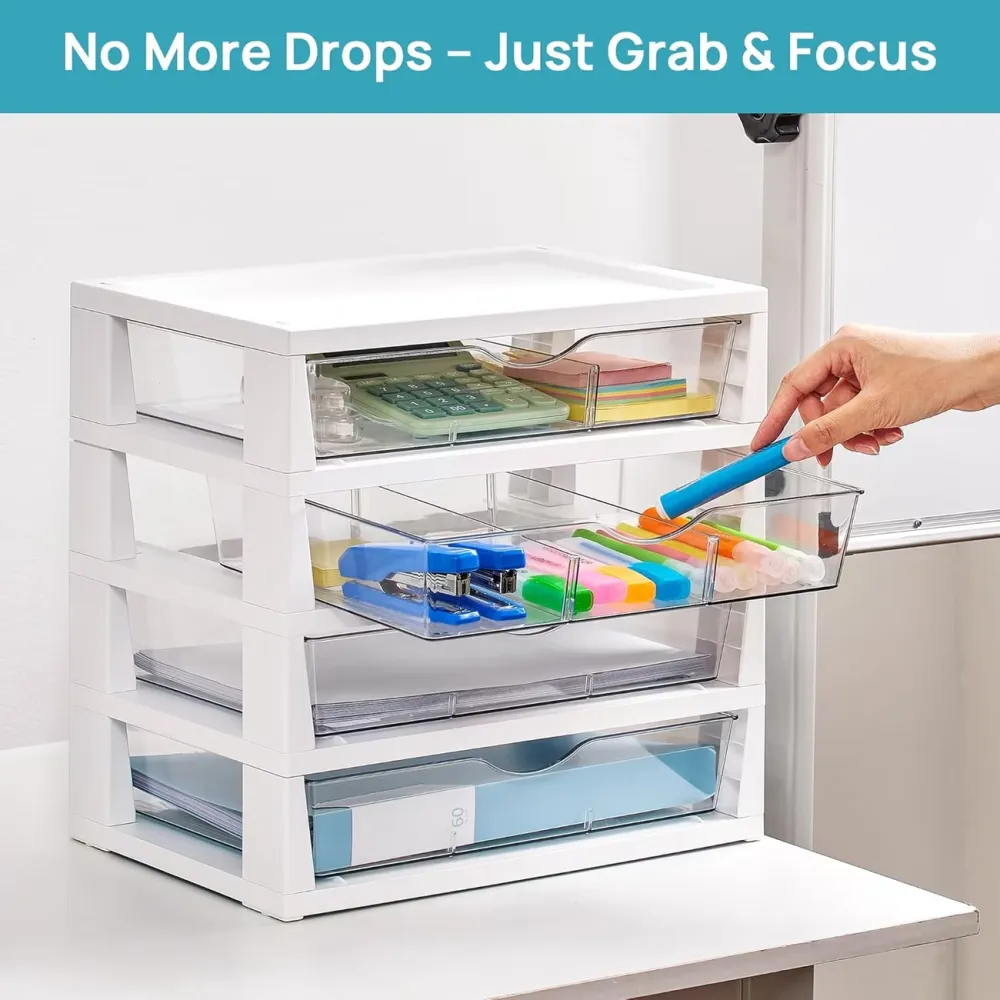 Clear Plastic Desk Drawers