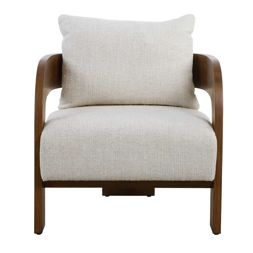 Solid T-Back Accent Chair