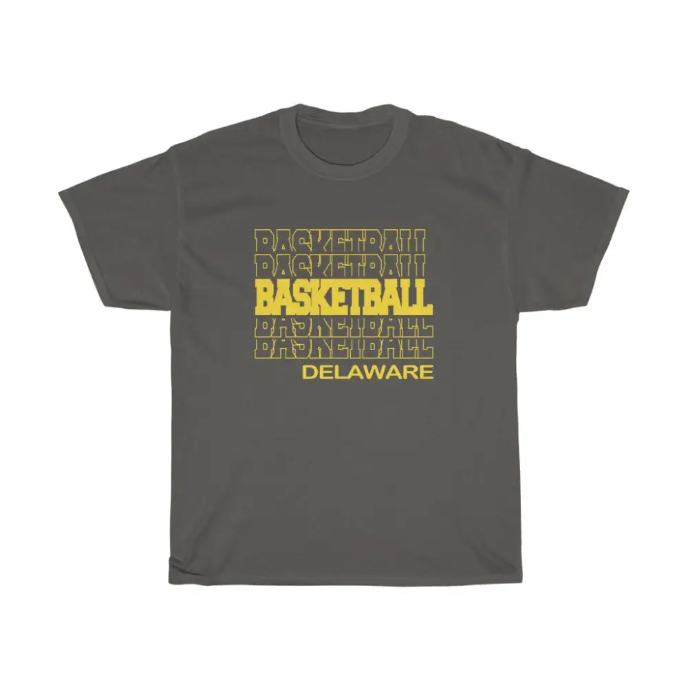 Basketball Delaware in Modern Stacked Lettering