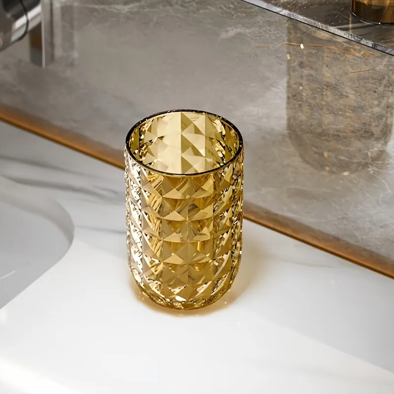 Diamond Pattern Bathroom Cup