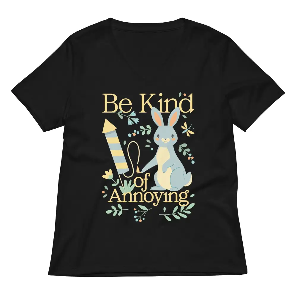 Annoying Print V Neck Tee