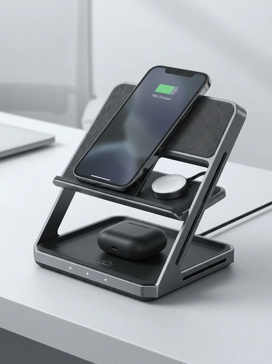 Unisex Tech Enthusiast 3-in-1 Wireless Printed Charger