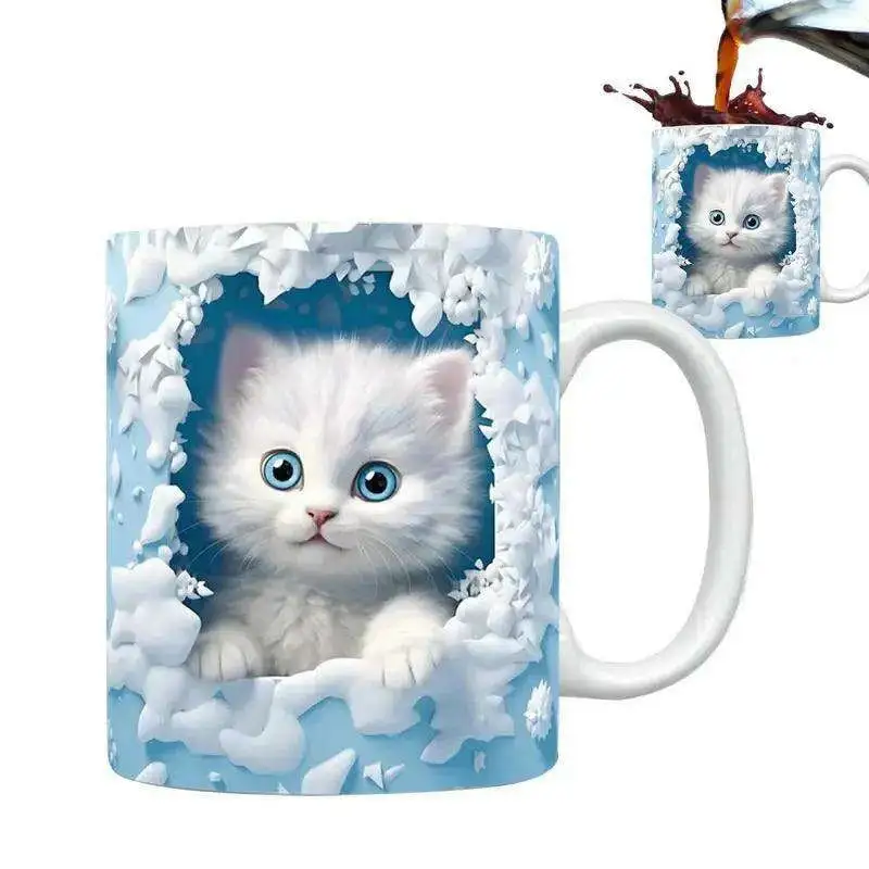 Ceramic Cat Drinkware Set