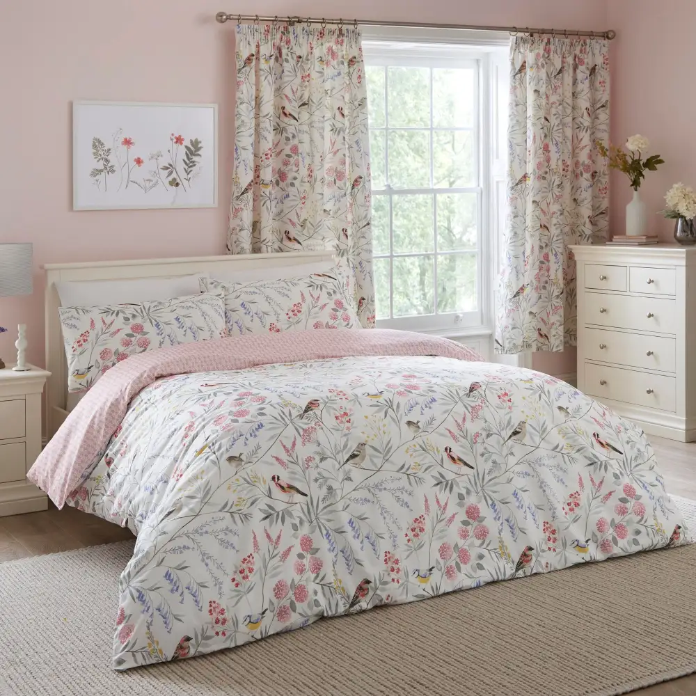 Printed Floral Brushed Cotton Duvet Cover Set