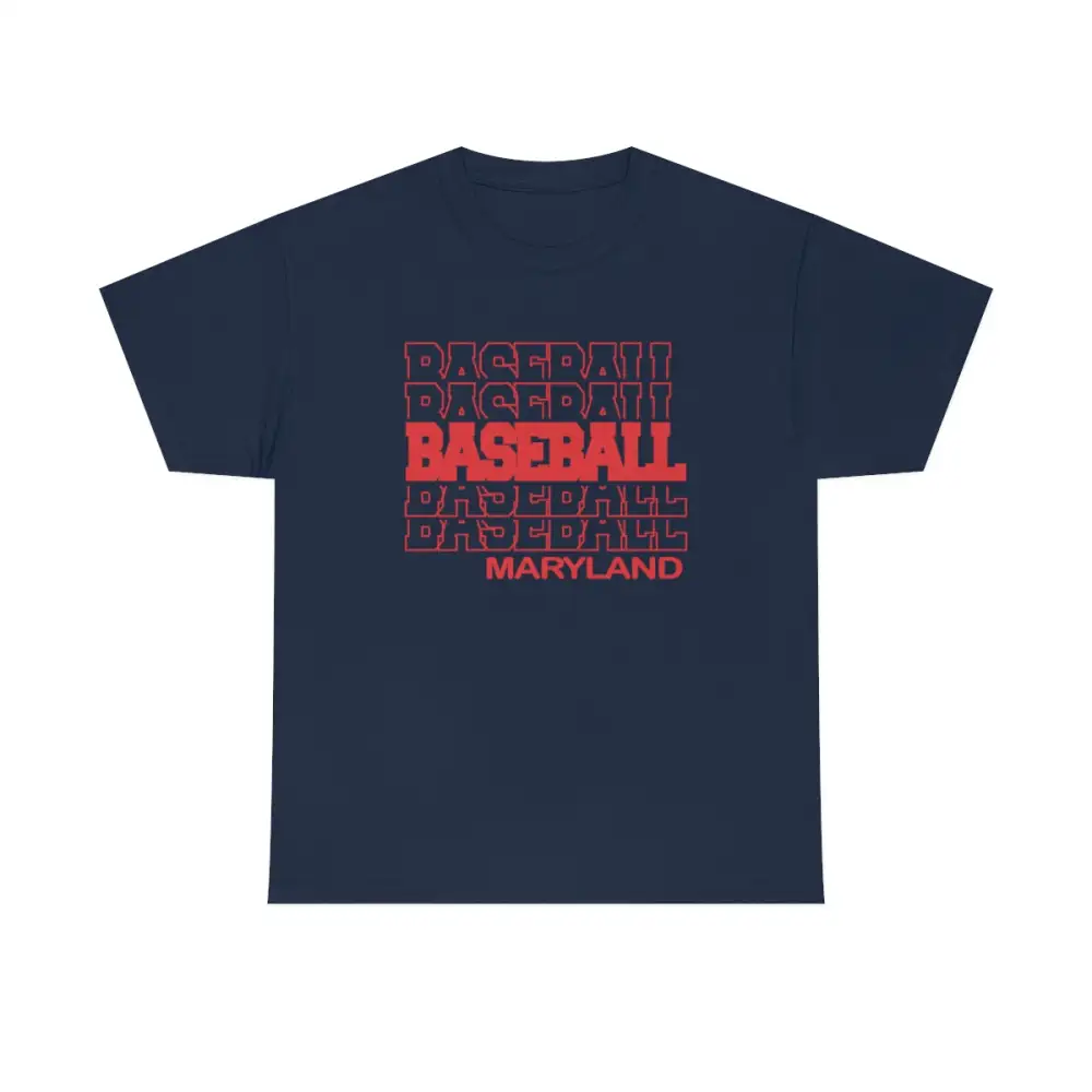 Baseball Maryland in Modern Stacked Lettering