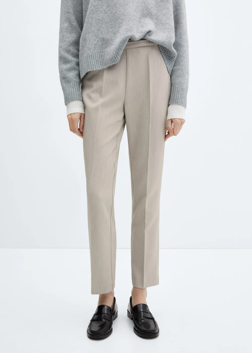 Belt Straight-Fit Pants