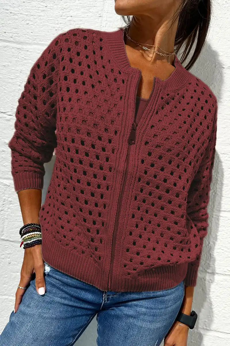 Zip Front Relaxed Jacket