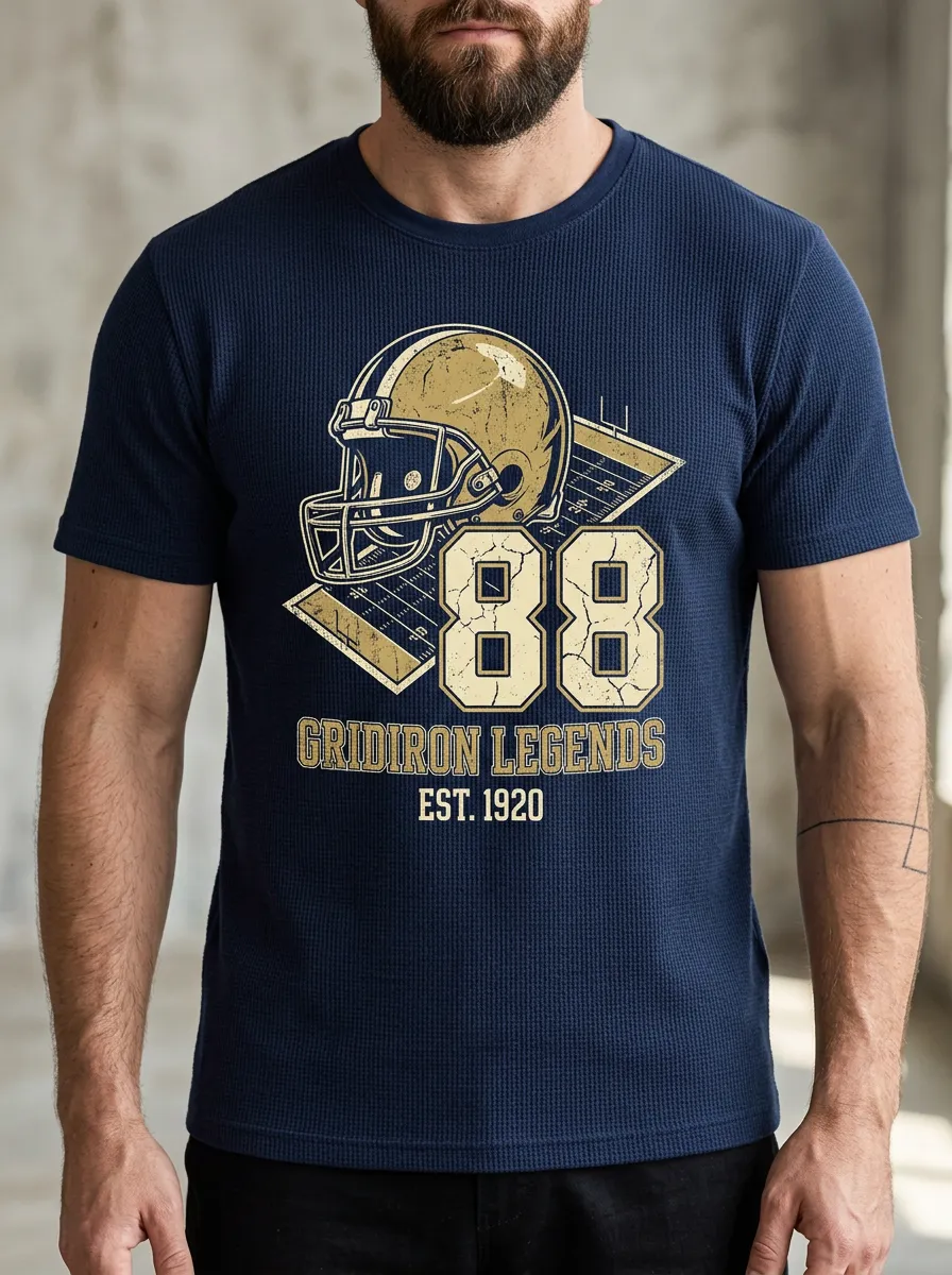 Men's Retro Gridiron Helmet T-Shirt