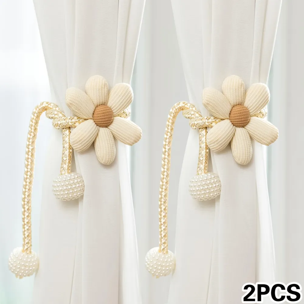 Floral Pearl Curtain Tiebacks