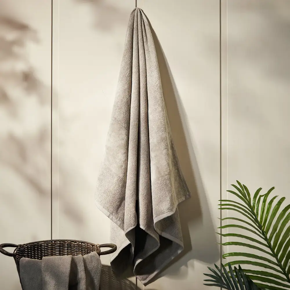 Beige Cotton Bath Towel