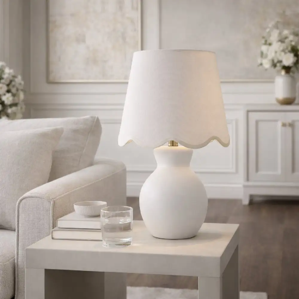 Scalloped Edge Table Lamp