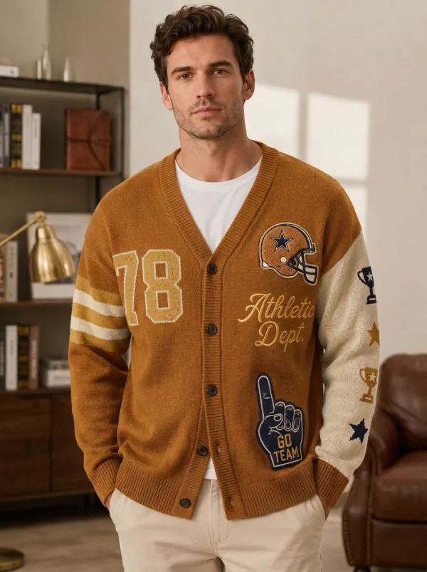 Men's Football Helmet Cardigan