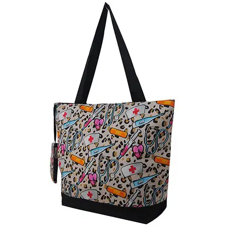 Modern Nurse Motif Canvas Tote Bag