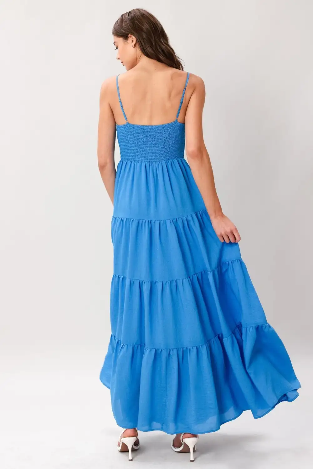 Smocked Lace Maxi Dress