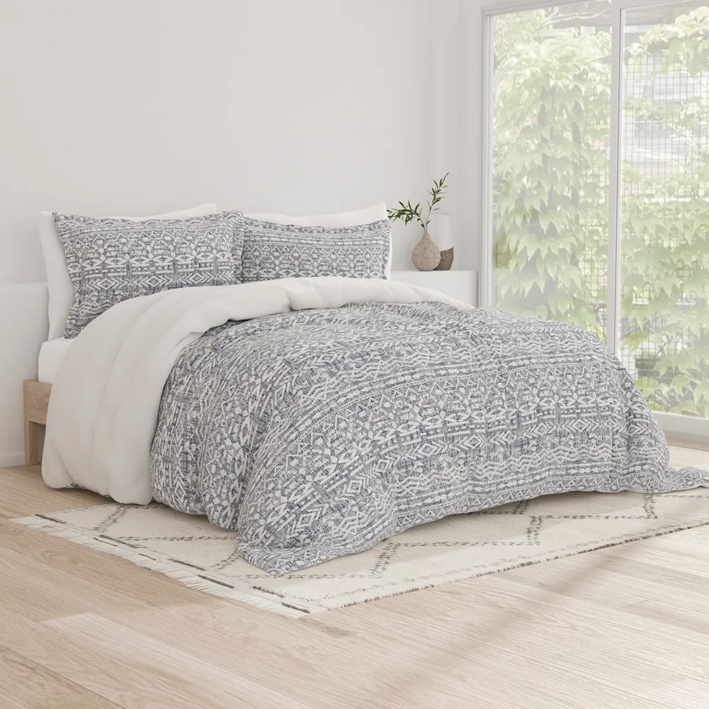 Modern Rustic Pattern Reversible Duvet Cover Set