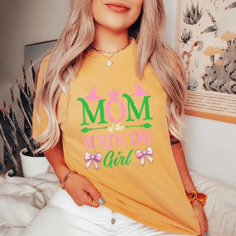 Mom Of The Birthday Girl Witch Family Party Men Women's Oversized Comfort T-Shirt