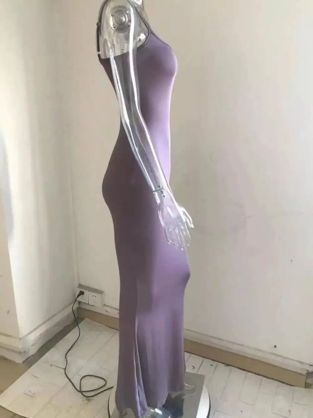 Spaghetti Strap Bodycon Maxi Dress