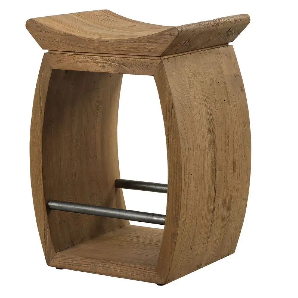 Elm-Wood Counter Stool