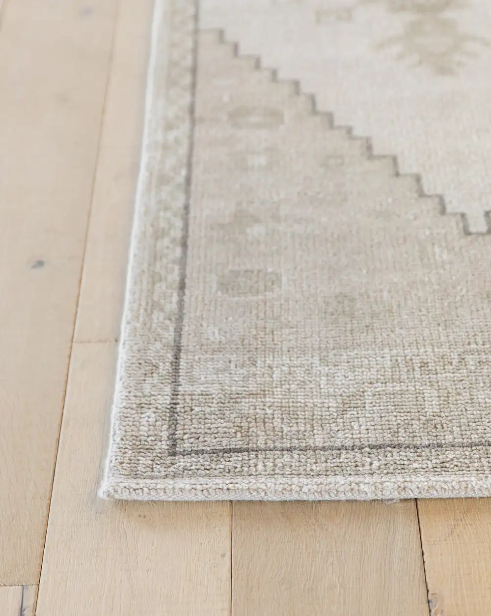 Vintage-Inspired Hand-Knotted Wool Area Rug
