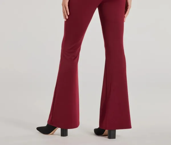High-Rise Wide-Leg Straight-Leg Belted Pants