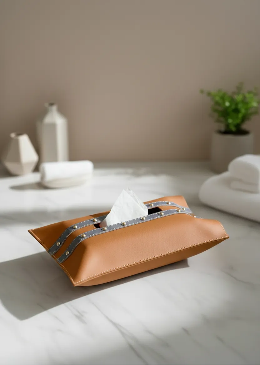 Tan Grey Tissue Cover