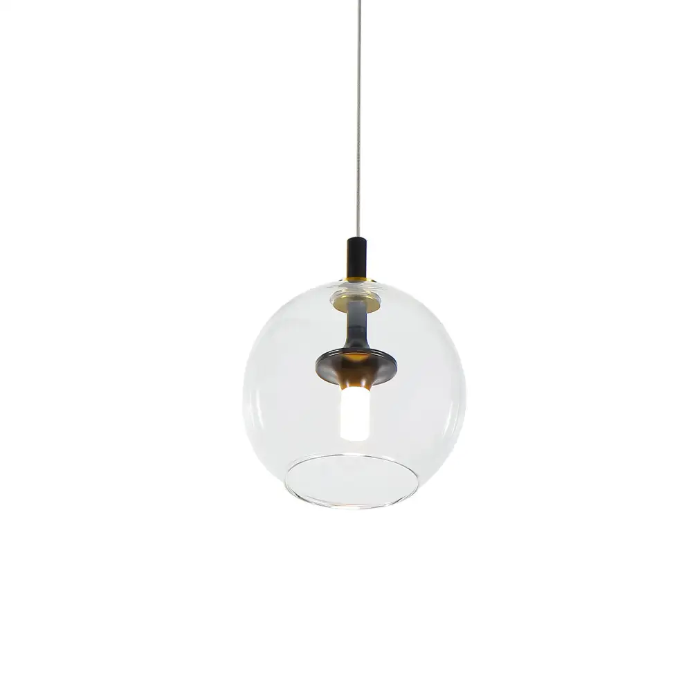 Integrated LED Pendant Light With Glass Shade