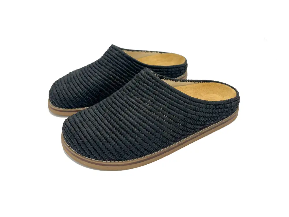 Natural Raffia Comfort Slippers