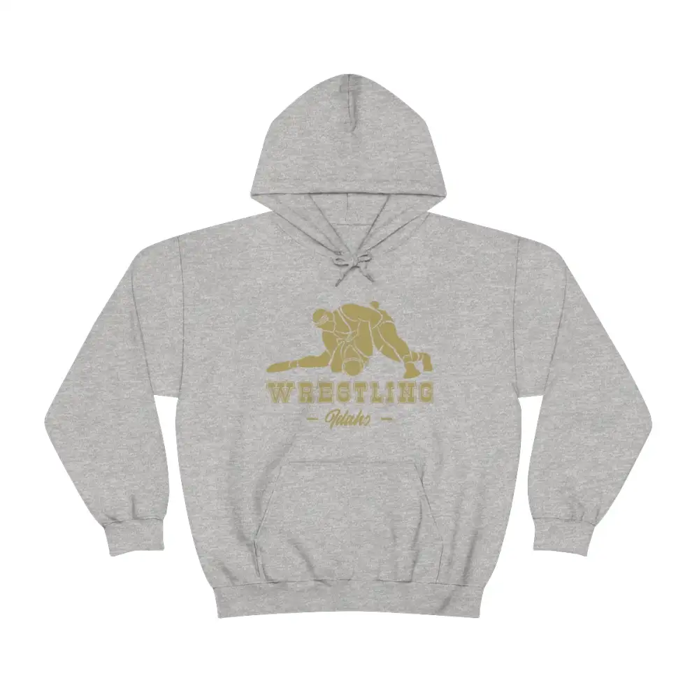 Casual Minimal Emblem Wrestling Graphic Pullover Hoodie