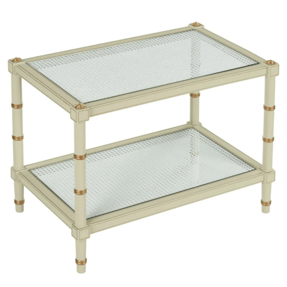 Textured Bamboo Side Table