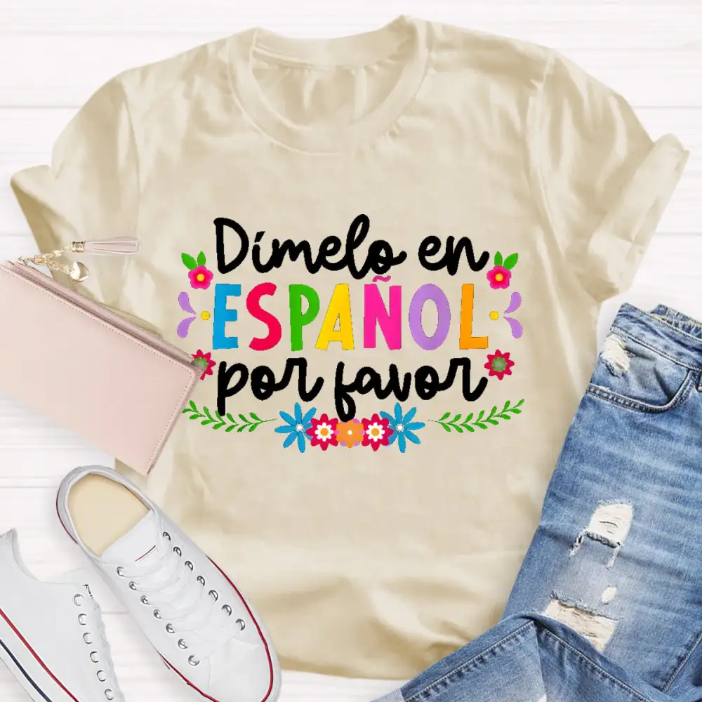 Favor Colorful Flowers Teacher T-Shirt