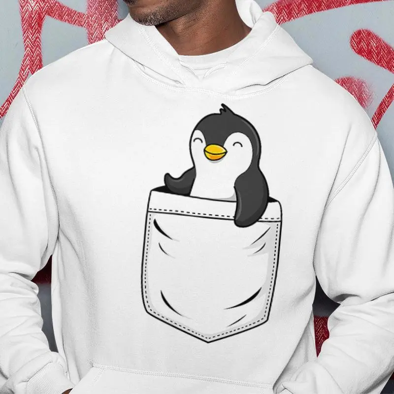 Penguin Lovers Cute Penguin In Pocket Hoodie