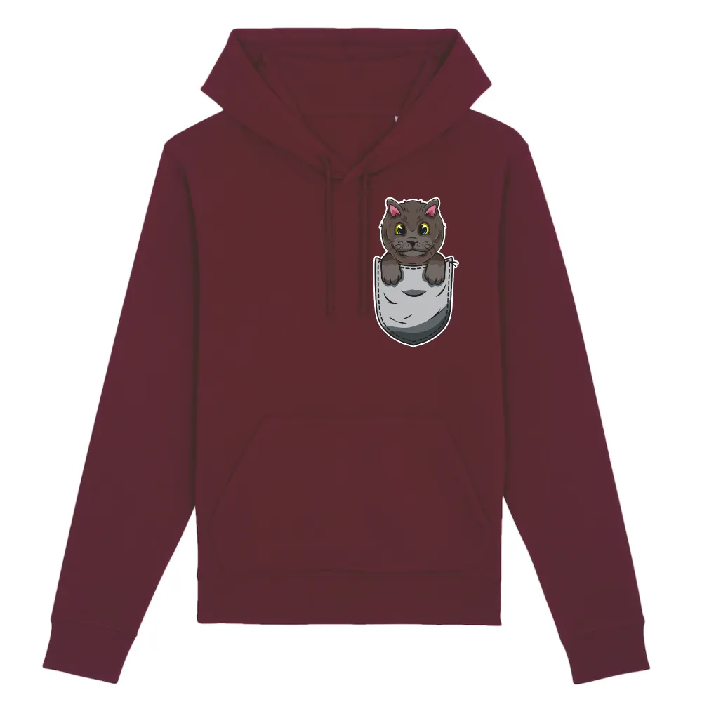 Peekaboo Cat Graphic Pullover Hoodie