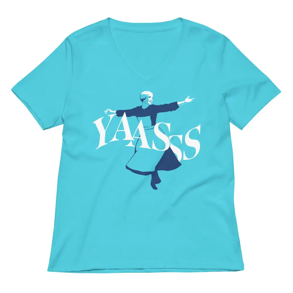 Bright Expression V Neck Tee