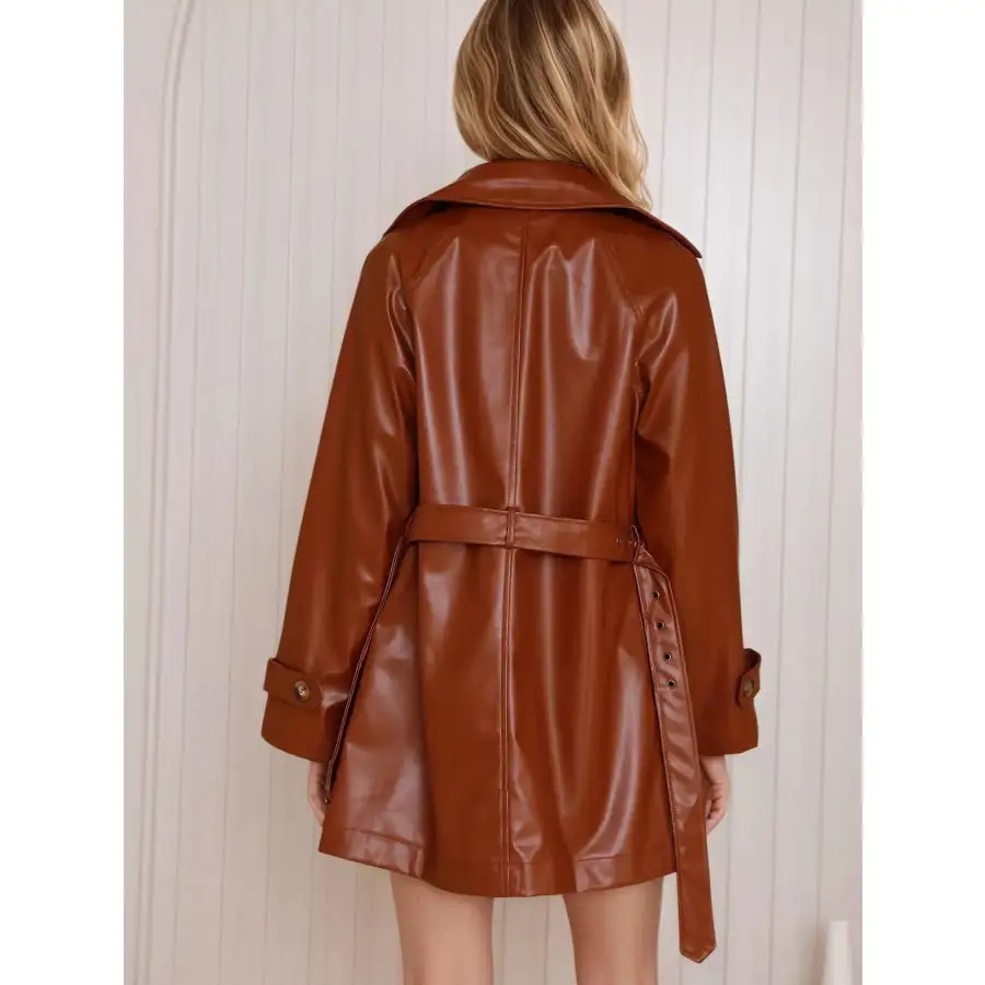 Leather Double-breasted Jacket