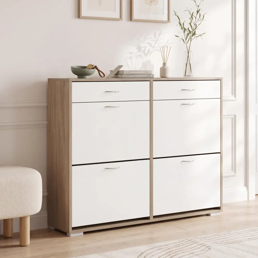 Space Smart Slim Profile Drawer Shoe Cabinet