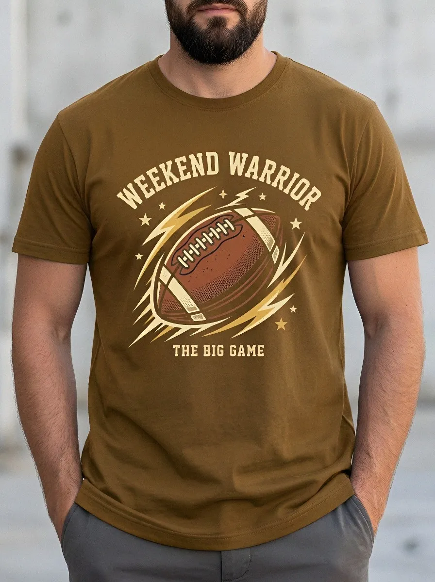 Men's Weekend Warrior American Football Printed T-shirt